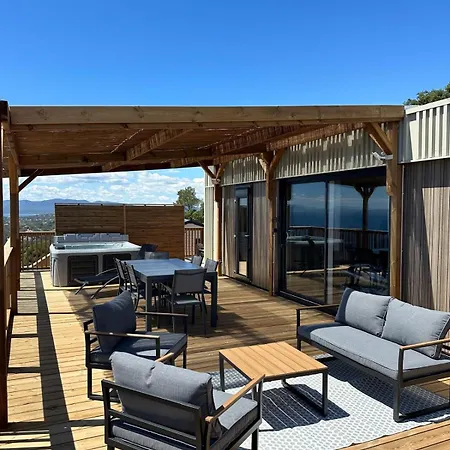 Campsite Mobilhome Neuf Domaine 4 Etoiles Ile D'or Terrasse Et Jacuzzi Prive Vue Exceptionnelle